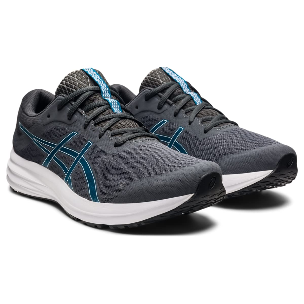 ASICS Men's Patriot 12 Running Shoes, 13, Carrier Grey/DEEP SEA Teal