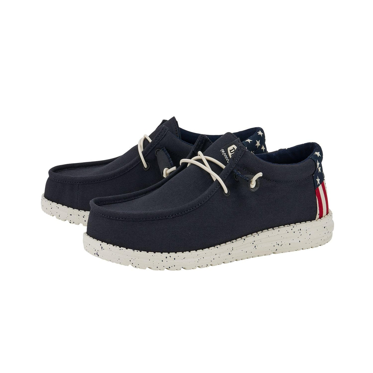 Hey Dude Boy's Wally Americana Navy White Size 10 | Toddler's Shoes | Toddler Slip-on Loafers | Comfortable & Light-Weight