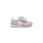 Saucony Baby Jazz Hook & Loop Sneaker, Grey/Pink/White, 12 US Unisex Little Kid