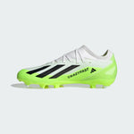 adidas Men's X Crazyfast.3 Football Shoes (Firm Ground), FTWR White Core Black Lucid Lemon, 13.5