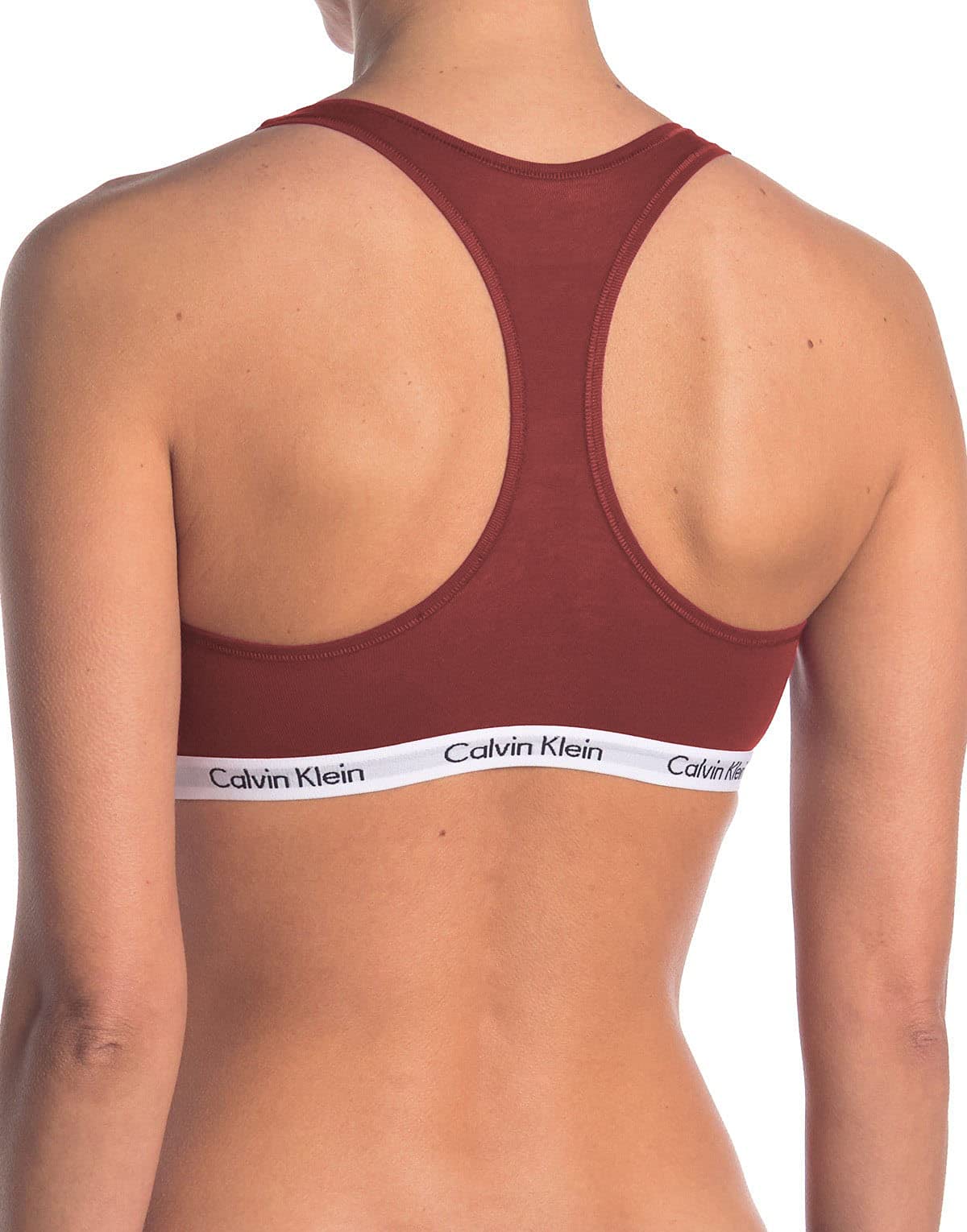Calvin Klein Women`s Carousel Logo Bralette (Bardo(QP1036-601)/White, Small)