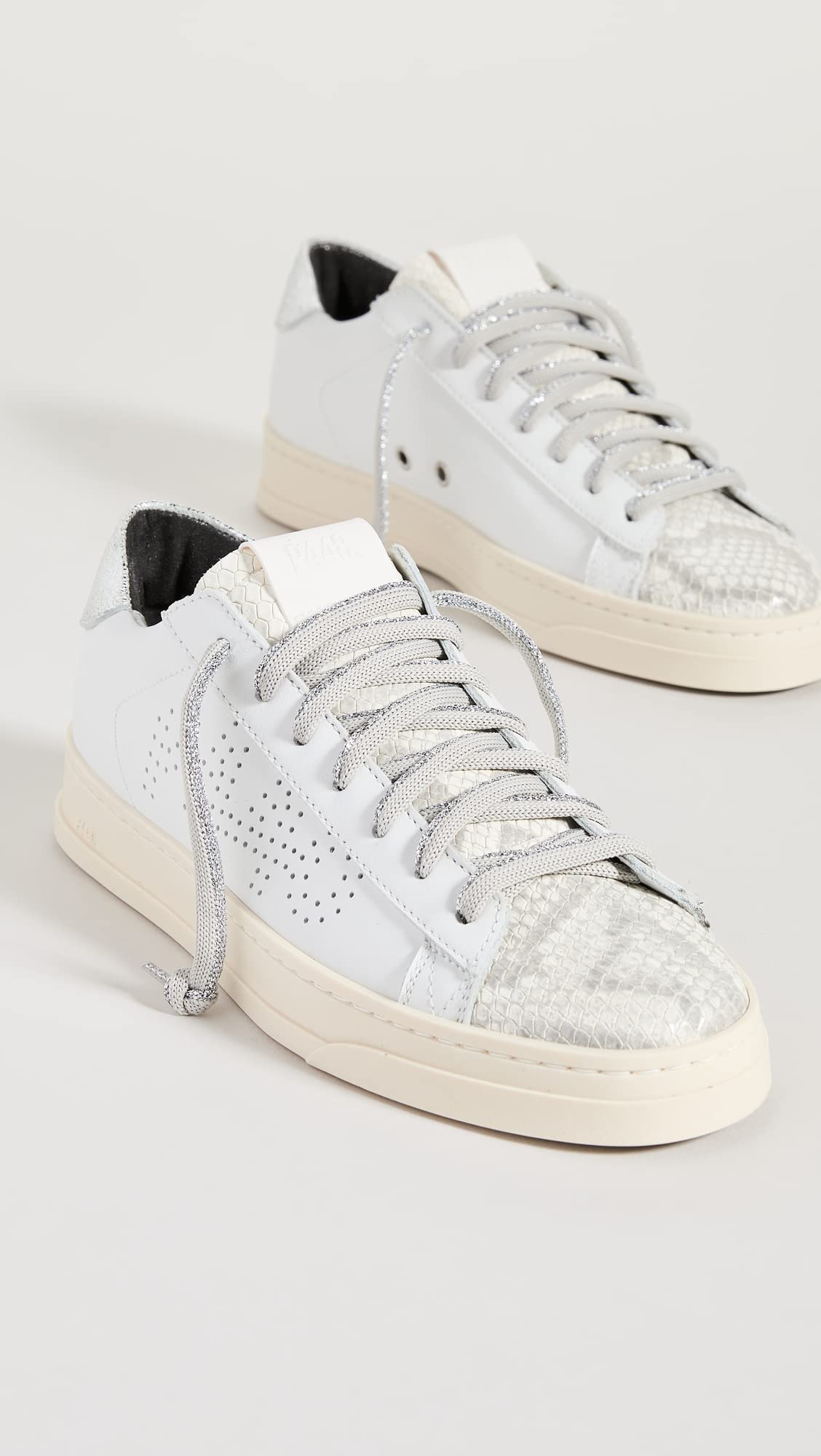 P448 Women's Jack Sneakers, Molly, Print, White, 8 Medium US