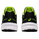 ASICS Kid's Contend 7 Grade School Running Shoe, 1, Black/Hazard Green