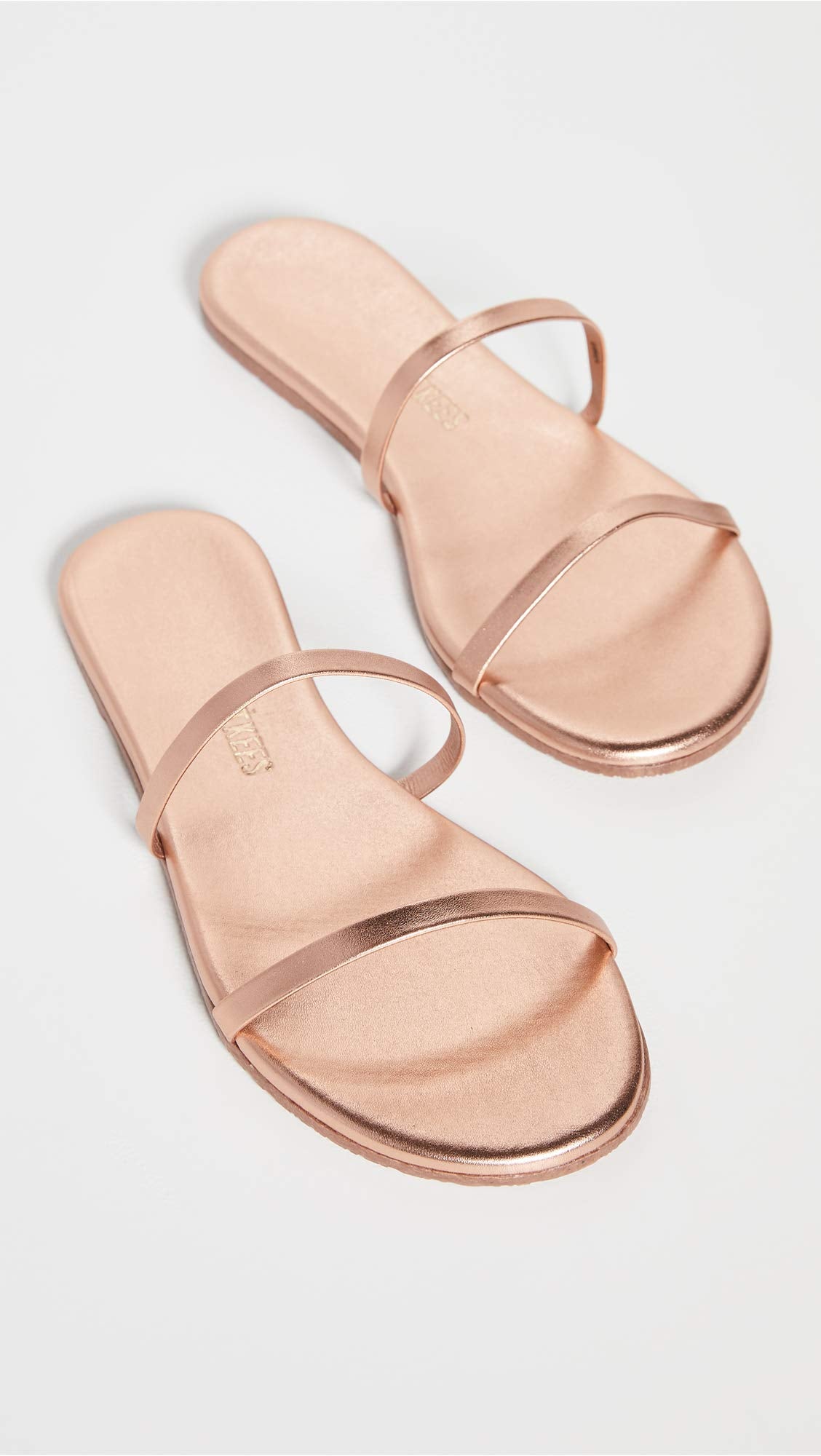 TKEES Women's Gemma Sandals, Beach Pearl, Pink, Metallic, 7 Medium US