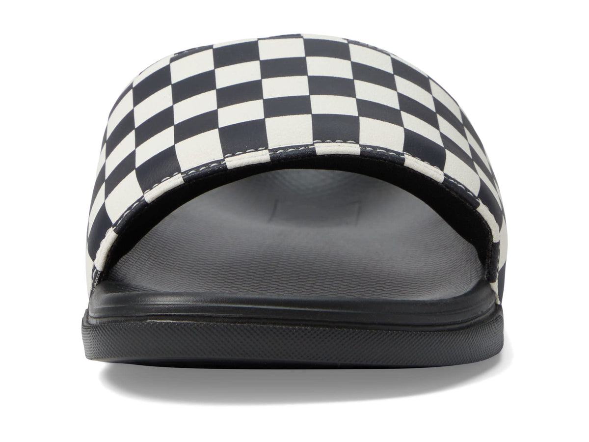 Vans Men's La Costa Slide-On Sandal, Checkerboard Unexplored Navy, Size 10