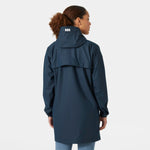 Helly Hansen Women's Moss Hooded Waterproof Windproof Raincoat, 597 Navy, X-Large