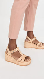 SCHUTZ Women's Panna Wedges, Light Nude, Tan, 9 Medium US