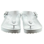 Birkenstock Women's Toe Post Sandals Flip Flops, Metallic Silver, 5 UK