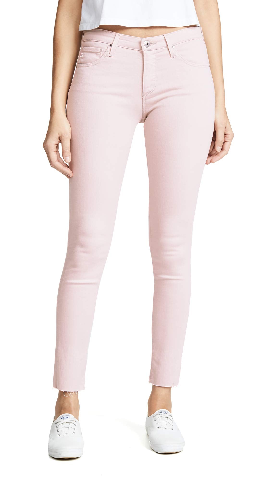 AG Adriano Goldschmied Women's Legging Super Skinny Fit Ankle Pant 30 Peaked Pink