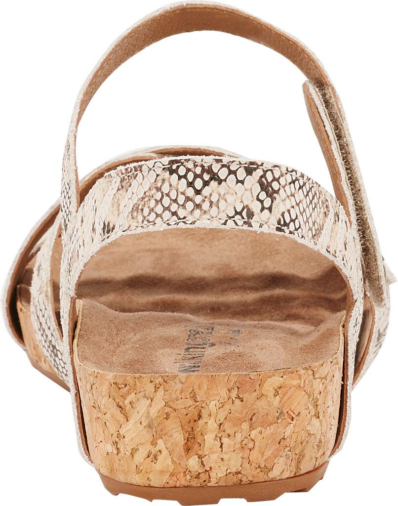 Walking Cradles Pool Natural Buffed Snake Print Leather/Cork Wrap 10 M (B)