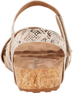 Walking Cradles Pool Natural Buffed Snake Print Leather/Cork Wrap 10 M (B)