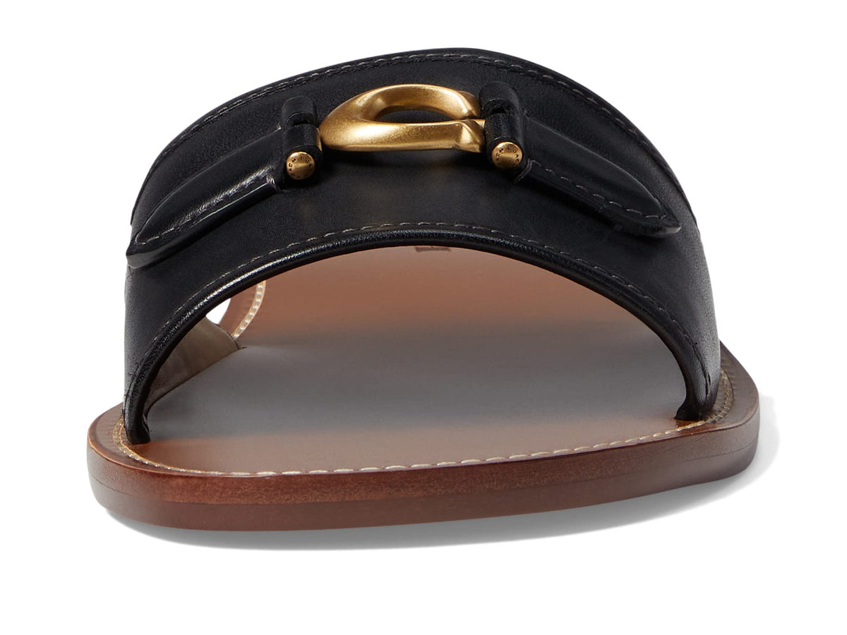 Coach Ina Leather Sandal Black 5 B (M)