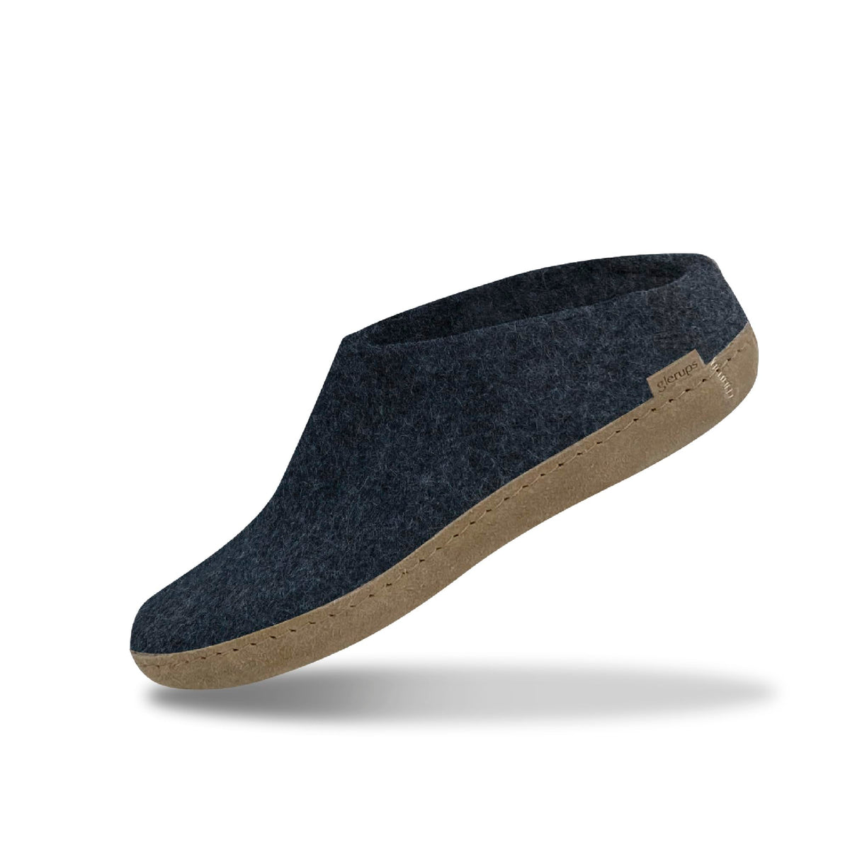 GLERUPS Slip On Slippers Women and Men with Rubber Sole | Unisex Slip-on Wool Slipper Shoes Women Men | Comfy Outdoor Indoor Slippers 7.5-8 Women/7.5-8 Men Blue