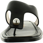 Stuart Weitzman Goldie Flat Sandal Black 9.5 M