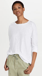 Free People Women's Arden Tee, Optic White, XS