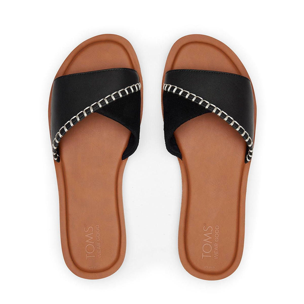 Toms Women's 10020805 Flat Sandals, Black, 39 EU