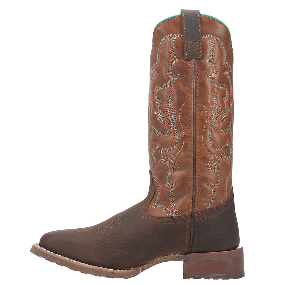 Laredo Men's Odie Western Boot, Dark Brown/Tan, 7.5