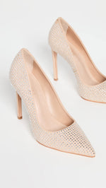 SCHUTZ Women's Sybil Pumps, Light Nude, Tan, Clear, 7.5 Medium US