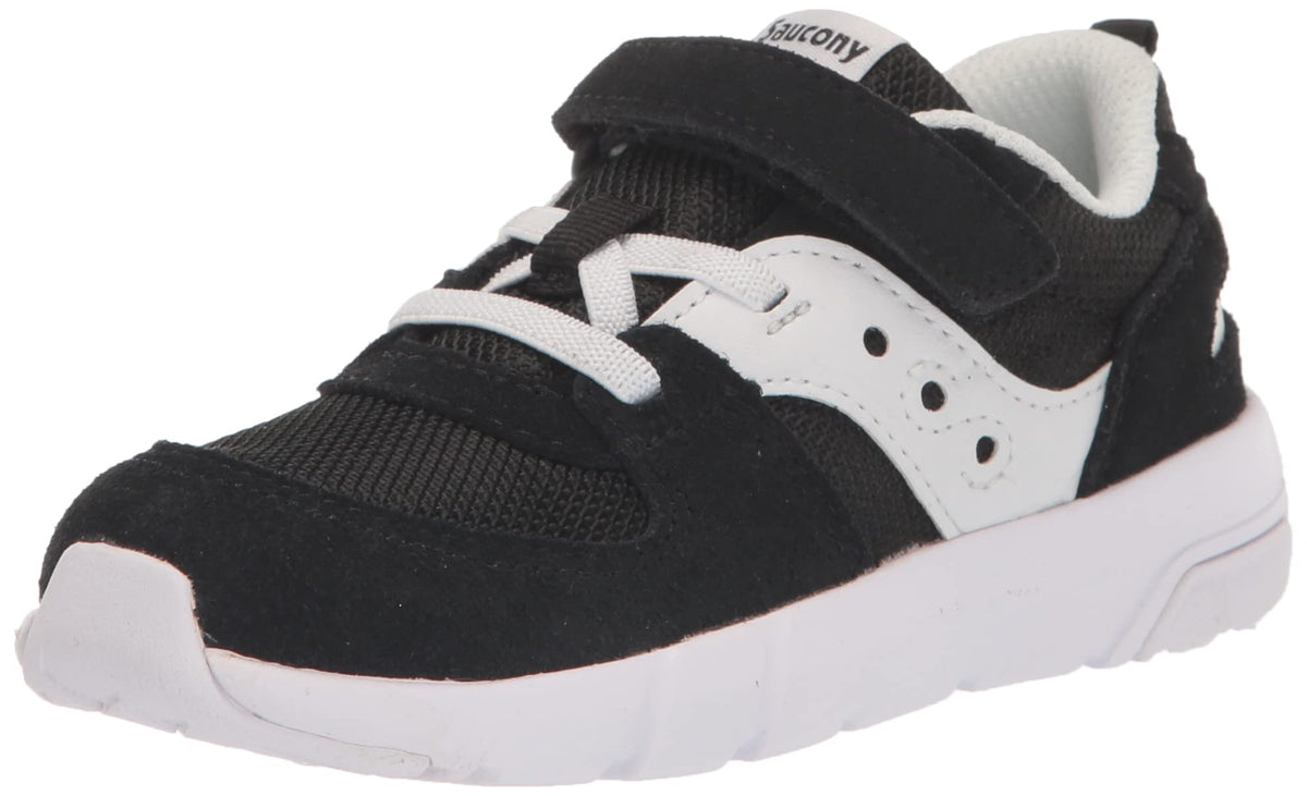 Saucony Jazz Lite 2.0 LX Sneaker, Black/White, 8 Wide US Unisex Little_Kid