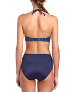 SPANX Mid-Waisted Swim Bottom in Navy Splash (8) 2658