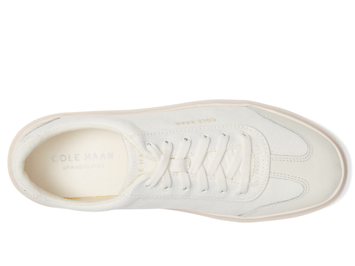 Cole Haan Grandpro Rally Canvas T-Toe Egret/Silver Peony 5.5 B (M)