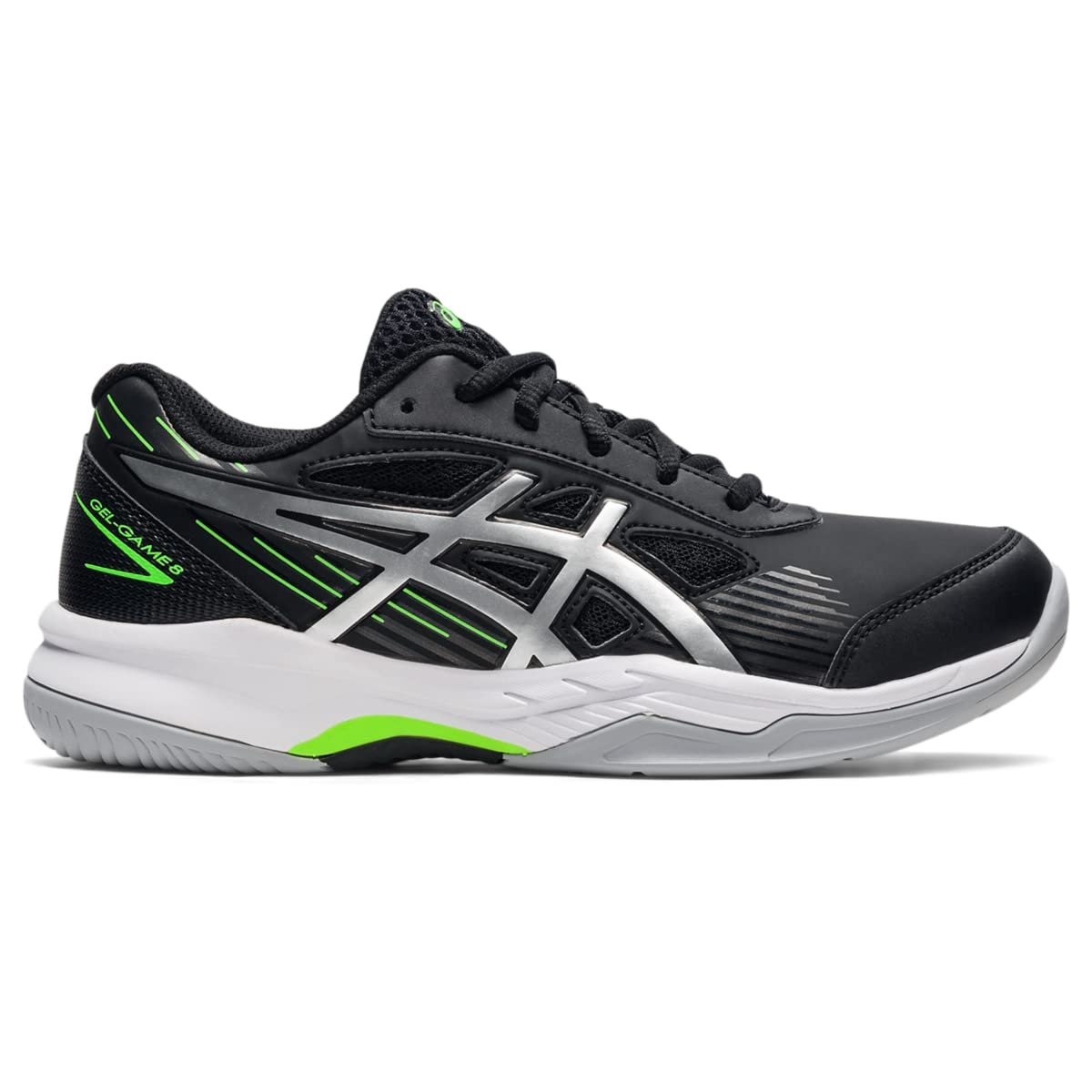 ASICS Gel-Game 8 GS (Little Kid/Big Kid) Black/Pure Silver 3 Little Kid M