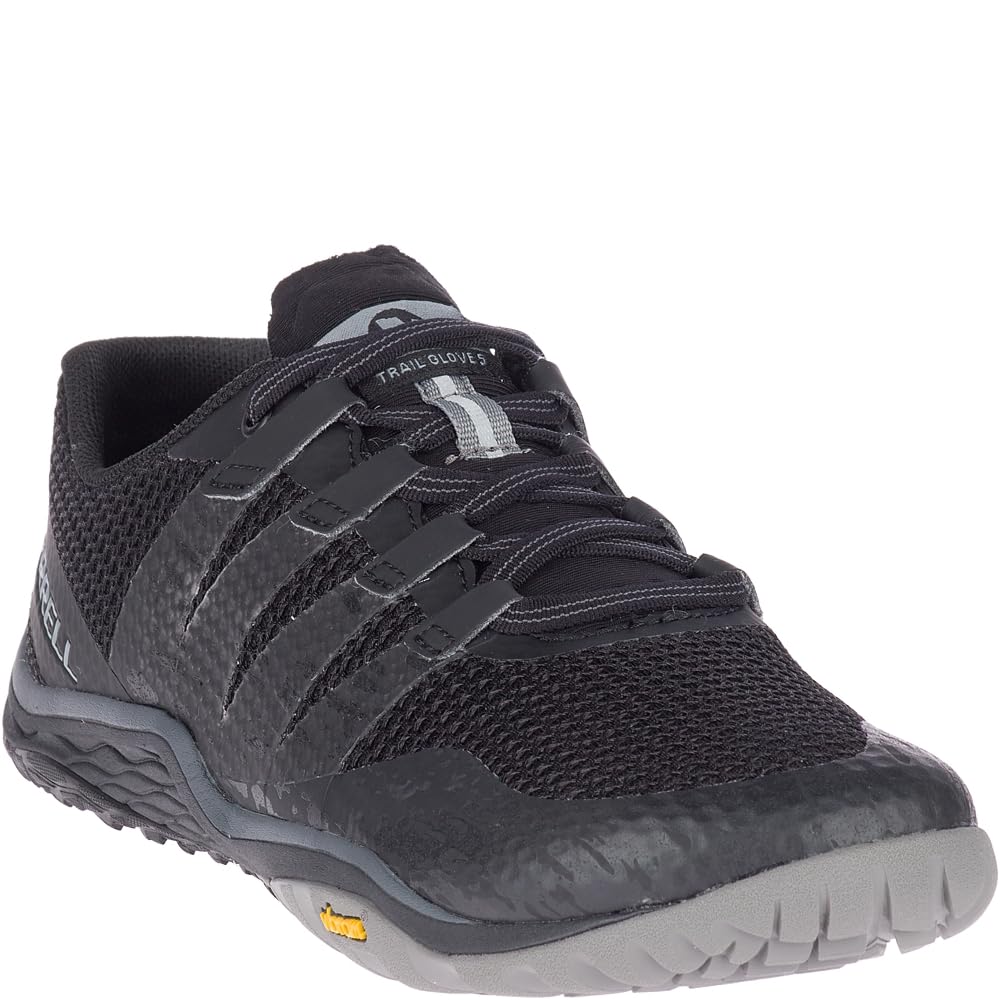 Merrell Women's Trail Glove 5 Sneaker, Black/Black, 6