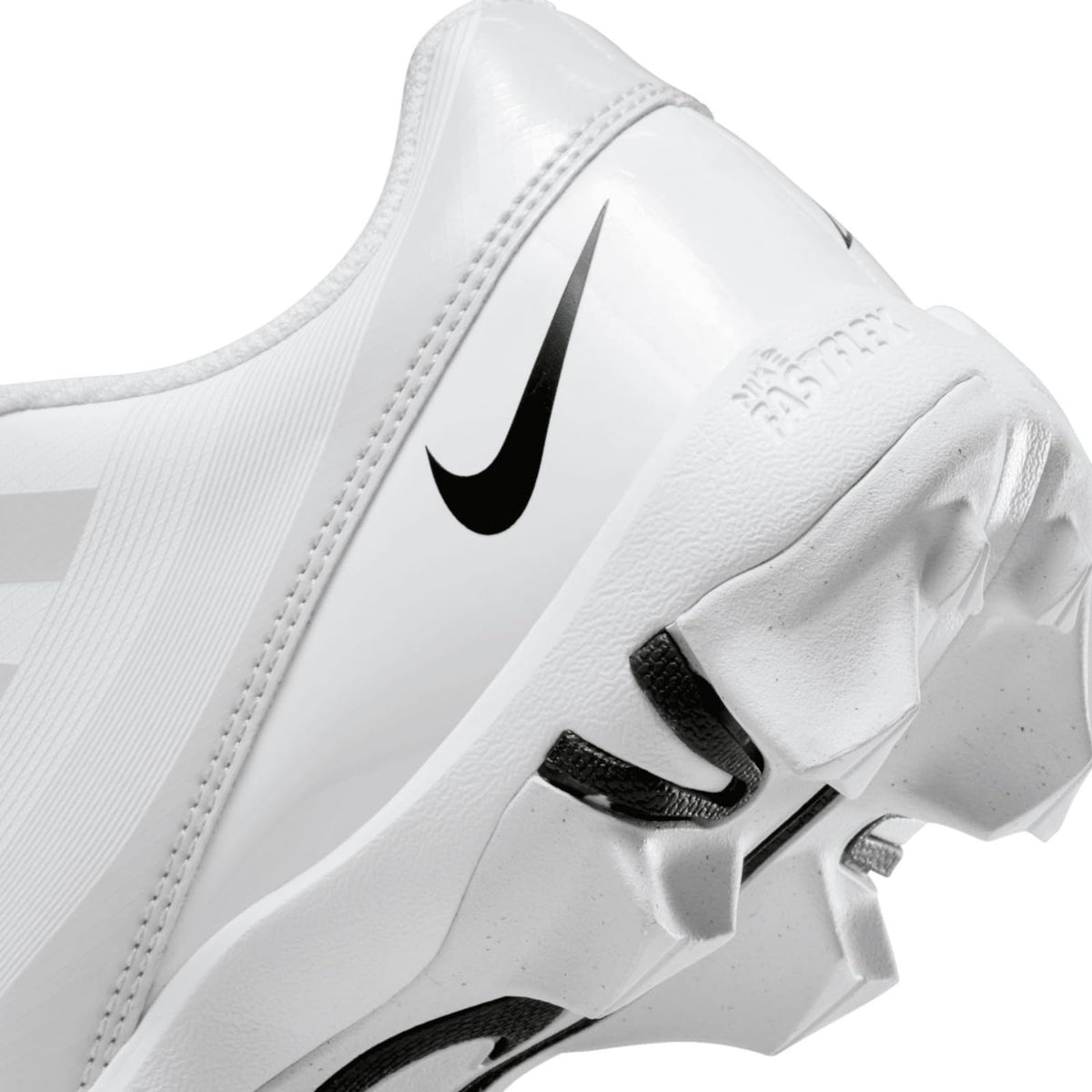 Nike Youth Vapor Edge Shark Football Cleats (6Y, White/Grey Fog/Black)