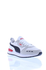 PUMA R78 Jr Boys' Youth Sneaker 4 M US Big Kid White-Black-High Risk Red