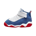 Jordan Baby Boy's 6 Rings (Infant/Toddler) White/True Blue/University Red 6 Toddler M