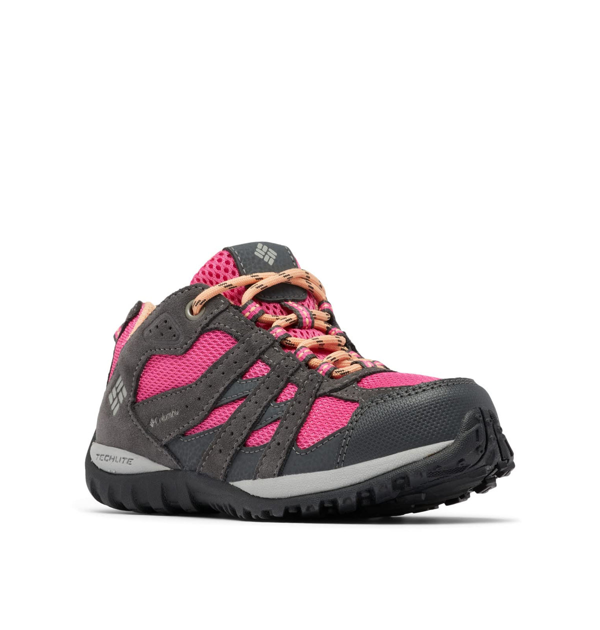 Columbia Youth Boys Redmond Waterproof, Dark Grey/Pink Ice, 11