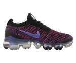 Nike Women's Air Vapormax Flyknit 3 Running Shoe (7, Black/Racer Blue/Laser Fuchsia)