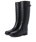 Hunter Refined Tall Vertical Quilt Boot Black 6 M