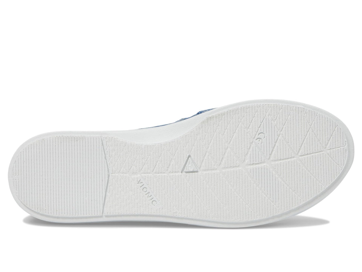 VIONIC Women's Malibu Slip-On Loafer, Checkered Denim, 11