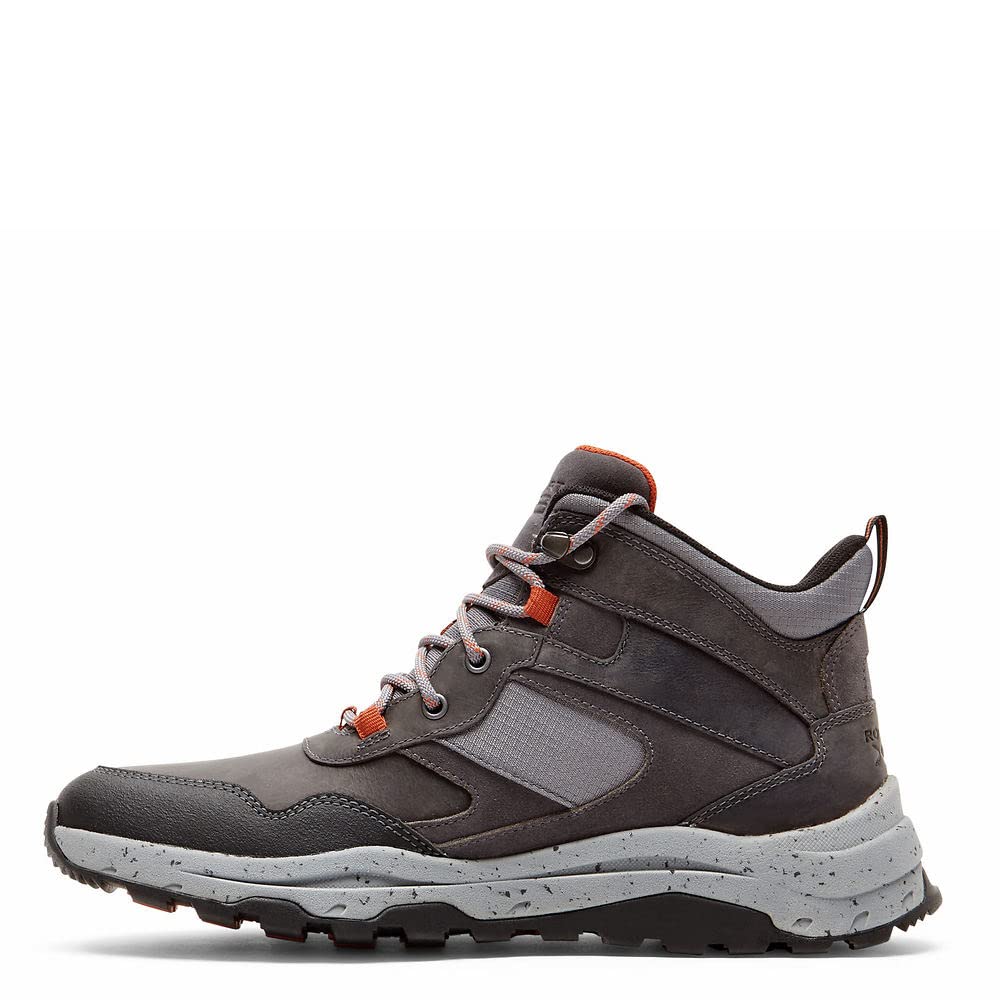Rockport Men's XCS Pathway Waterproof MidBoot Hiking Boot, Steel Grey Leather/Suede/Ripstop, 11.5 Wide