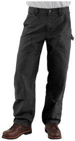 Carhartt Men's Loose Fit Washed Duck Double-Front Utility Work Pant, Black, 31W x 32L