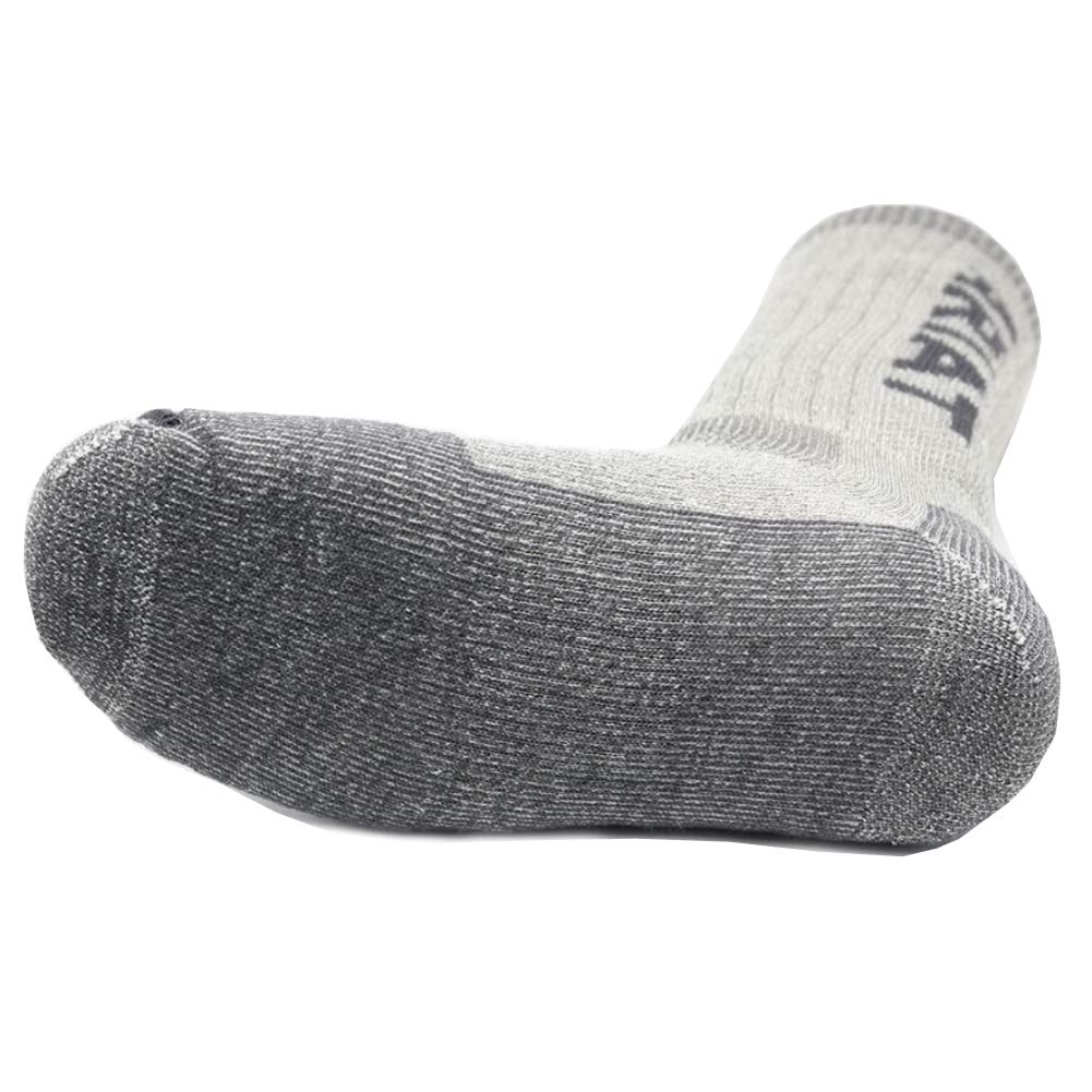 ARIAT Unisex Heavyweight Performance Merino Blend Mid Calf Socks, Grey, X-Large