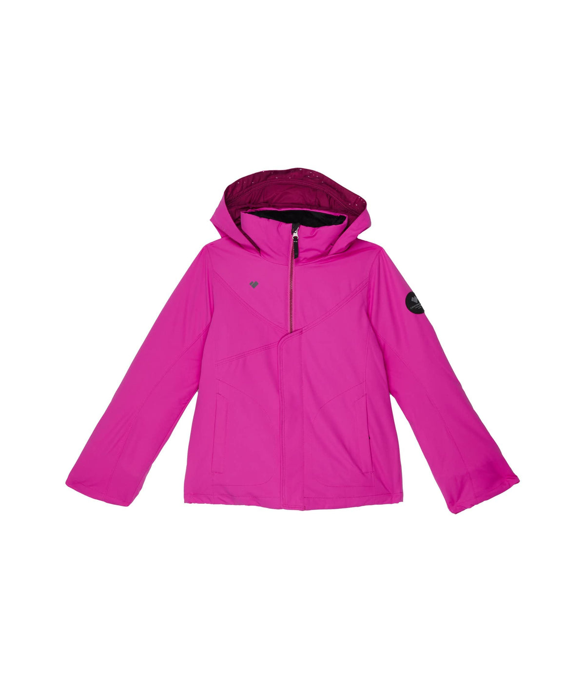 Obermeyer Kids Rylee Jacket for Little, and Big Kids - Attached Hood With Long Sleeves, Charming and Comfy Winter Jacket Love Potion XL (18 Big Kid) One Size