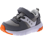 Saucony Jazz Lite 2.0 Sneaker, Grey, 9.5 Wide US Unisex Little_Kid