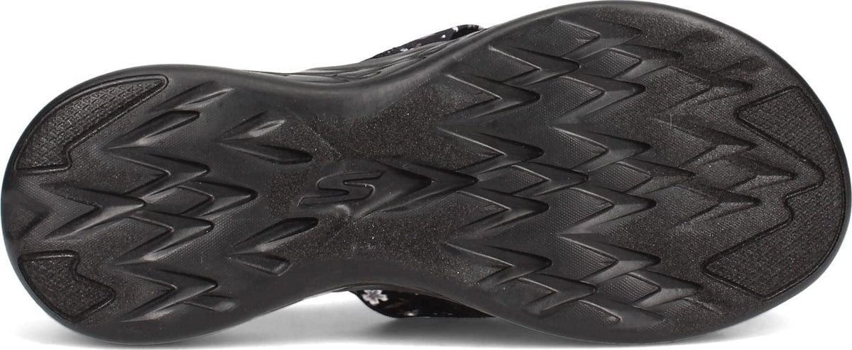 Skechers Women's On The Go 600 - Blooms Slide Sandal 7 Black/Grey