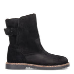 Birkenstock Upsalla Shearling Suede Leather Women (9, Black)