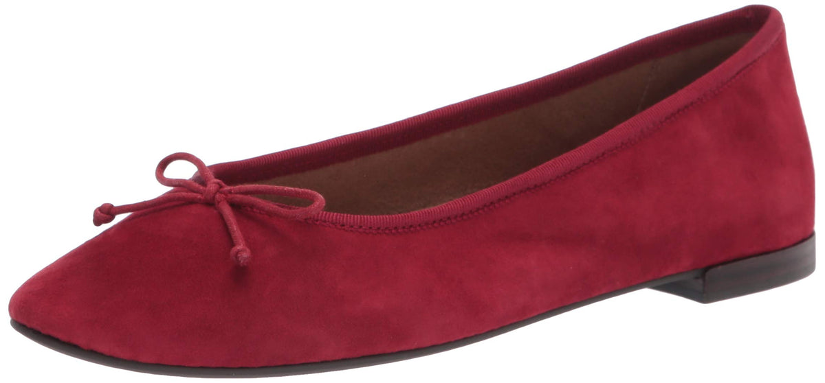 Aerosoles Women's Homerun Ballet Flat 10.5 Red Suede