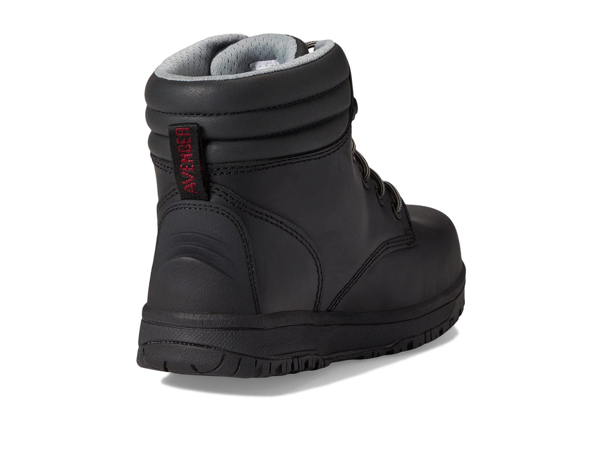 Avenger Work Boots Reflex Shoes for Women – Leather Upper – PU Midsole – Mesh Lining – Flex-Welt Construction 10 Black