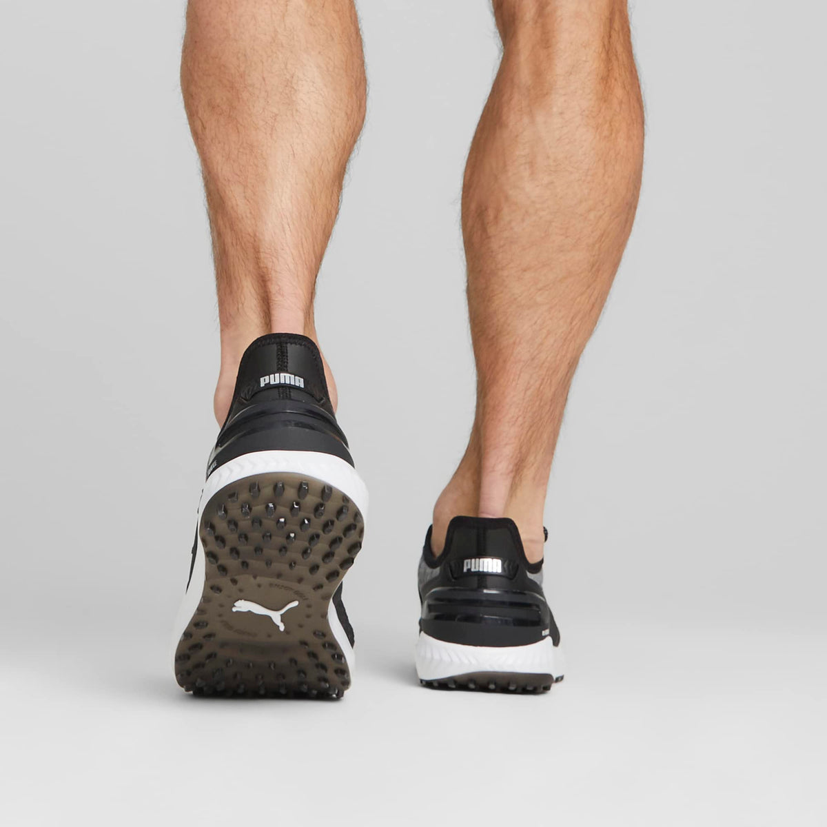 PUMA Golf Men's Ignite Elevate Golf Shoe, Puma Black-Puma Silver, 14