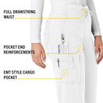 Carhartt Women's Cross-Flex Boot Cut Cargo Pant, White, Large