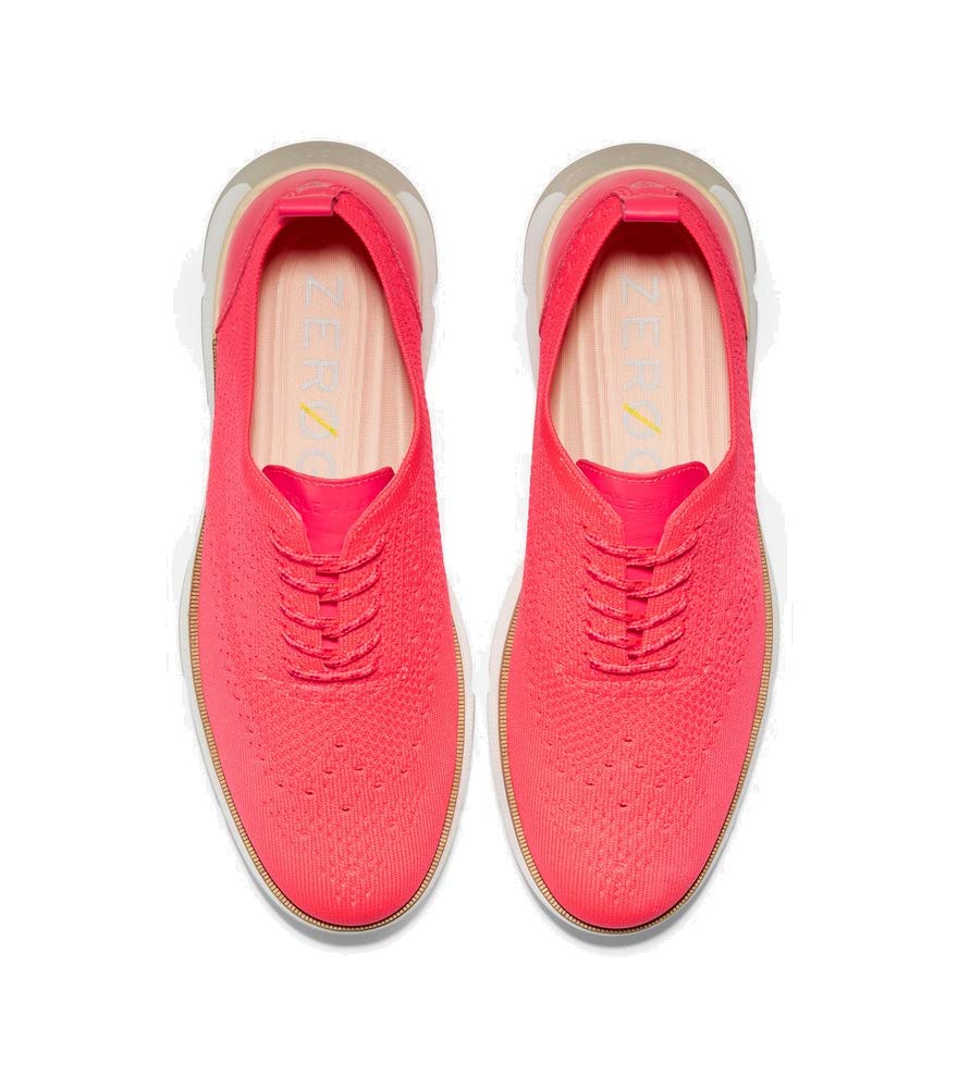 Cole Haan 4. Zerogrand Stitchlite Oxford - Shoes for Women - Round Toe - Anatomical Footbed - Pull Loop Ashes of Roses Flash Knit 8 B - Medium