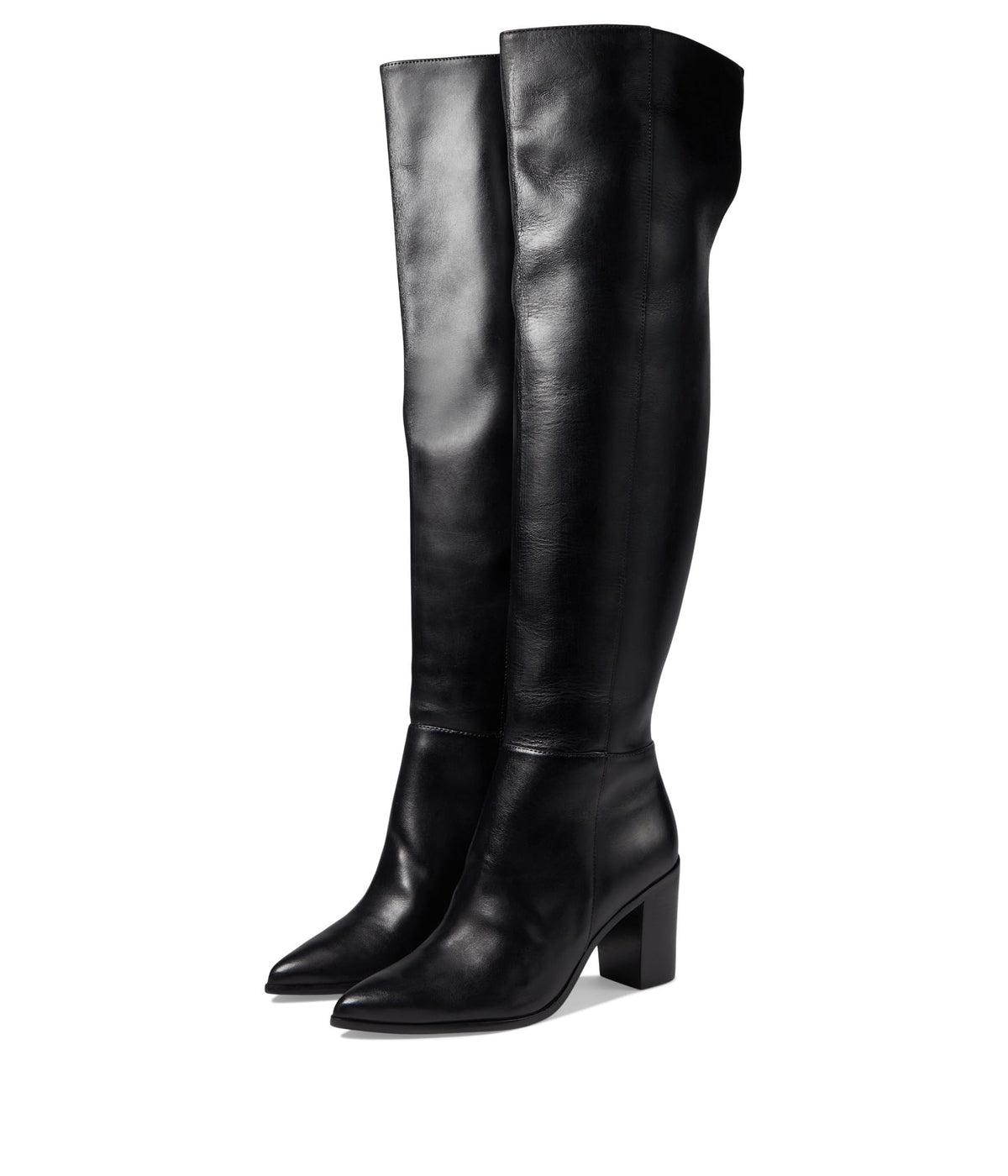 Schutz Women's Mikki Block Over-The-Knee Ankle Boot, Black, 7.5