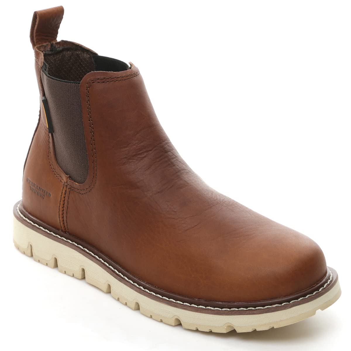 DEWALT Flex Albany 6" Men's Leather, Soft Toe, Non-Metallic, Water Resistant, Chelsea Work Boot, Nature, 13 Wide