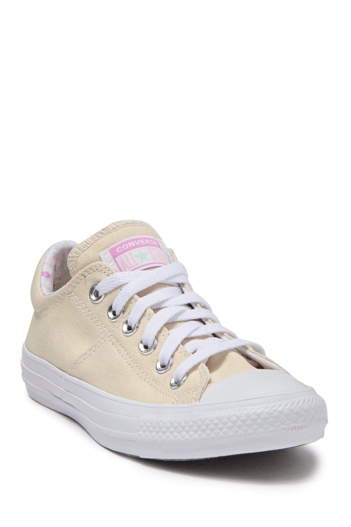 Converse Womens Chuck Taylor All Star Madison Low Top Sneakers, Natural Ivory/Multi/White, 7.5 US