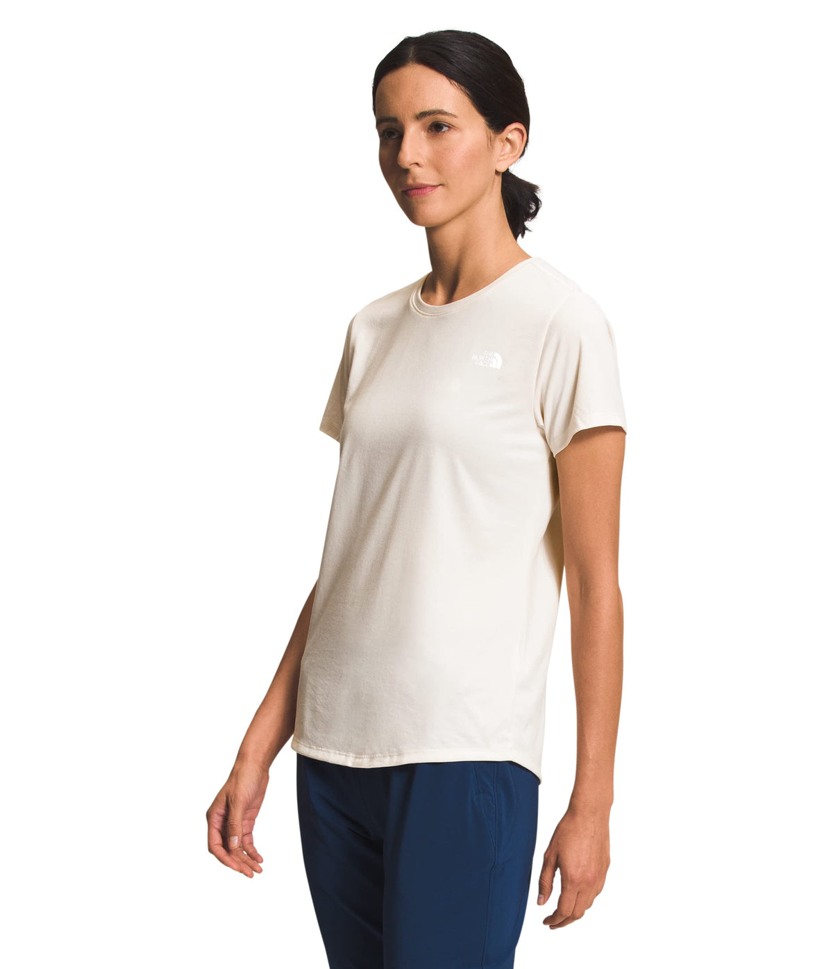 THE NORTH FACE Women's Elevation Life Short Sleeve, Gardenia White, Small